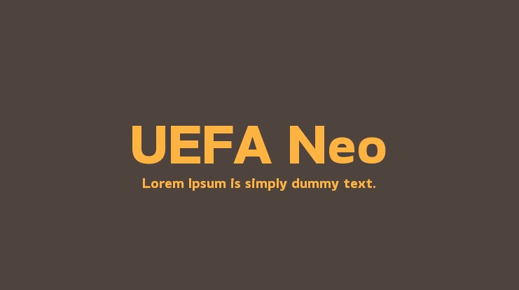 Ejemplo de fuente UEFA Neo #1