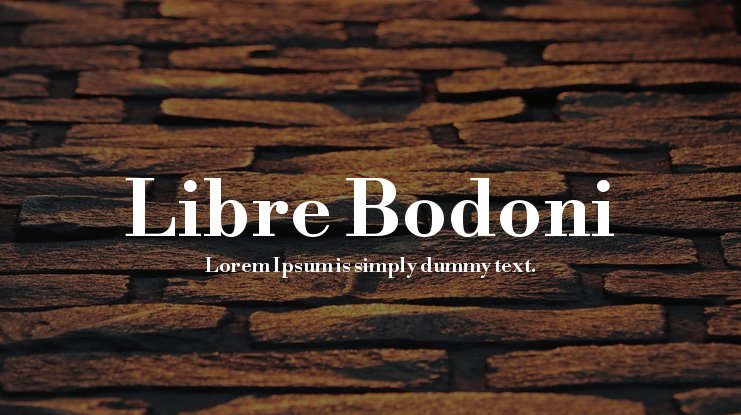 Ejemplo de fuente Libre Bodoni #1