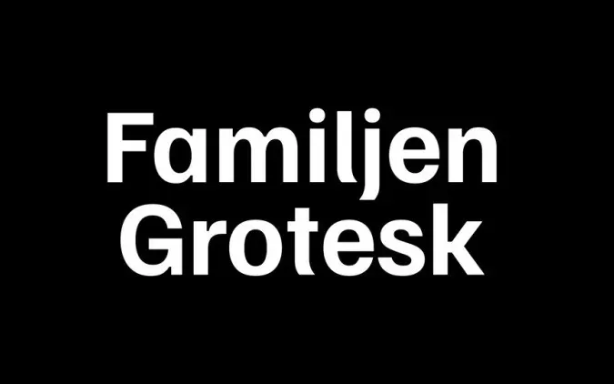 Ejemplo de fuente Familjen Grotesk #1