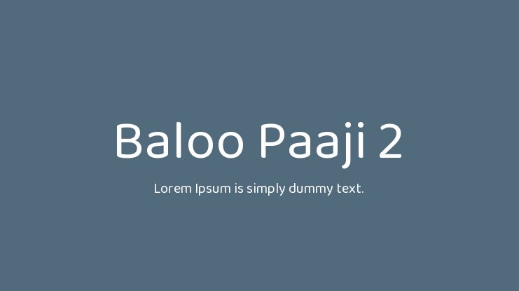 Ejemplo de fuente Baloo Paaji 2 #1