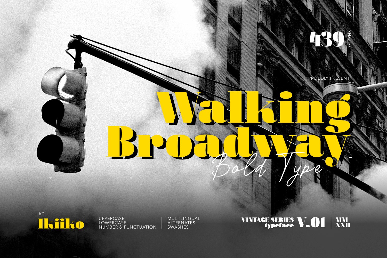 Ejemplo de fuente Walking Broadway #1