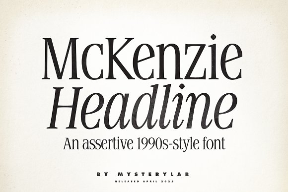 Ejemplo de fuente McKenzie Headline #1