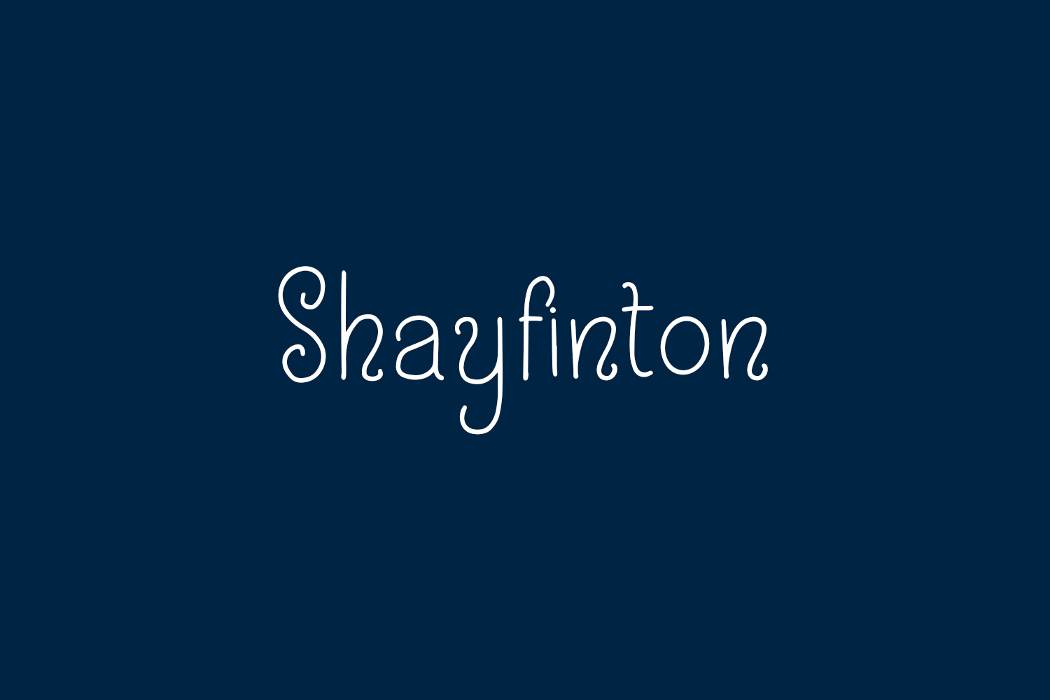 Ejemplo de fuente Shayfinton #1