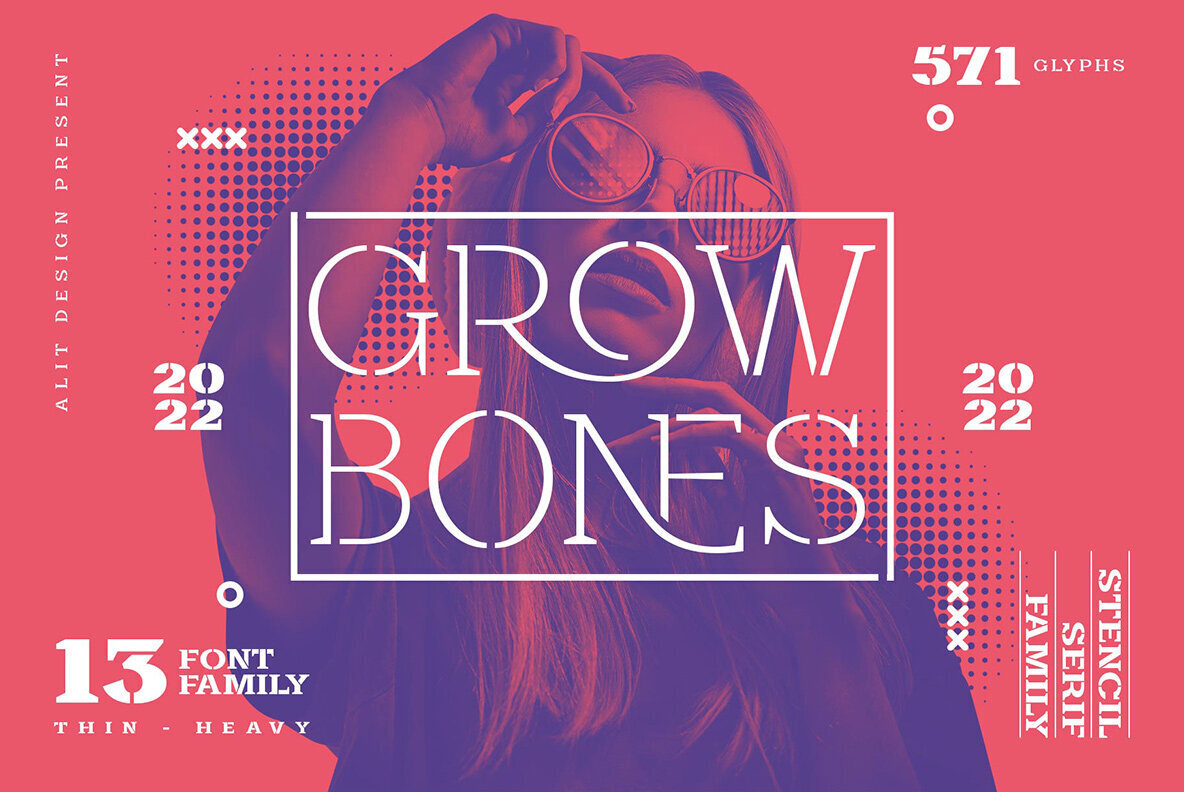 Ejemplo de fuente Grow Bones #1