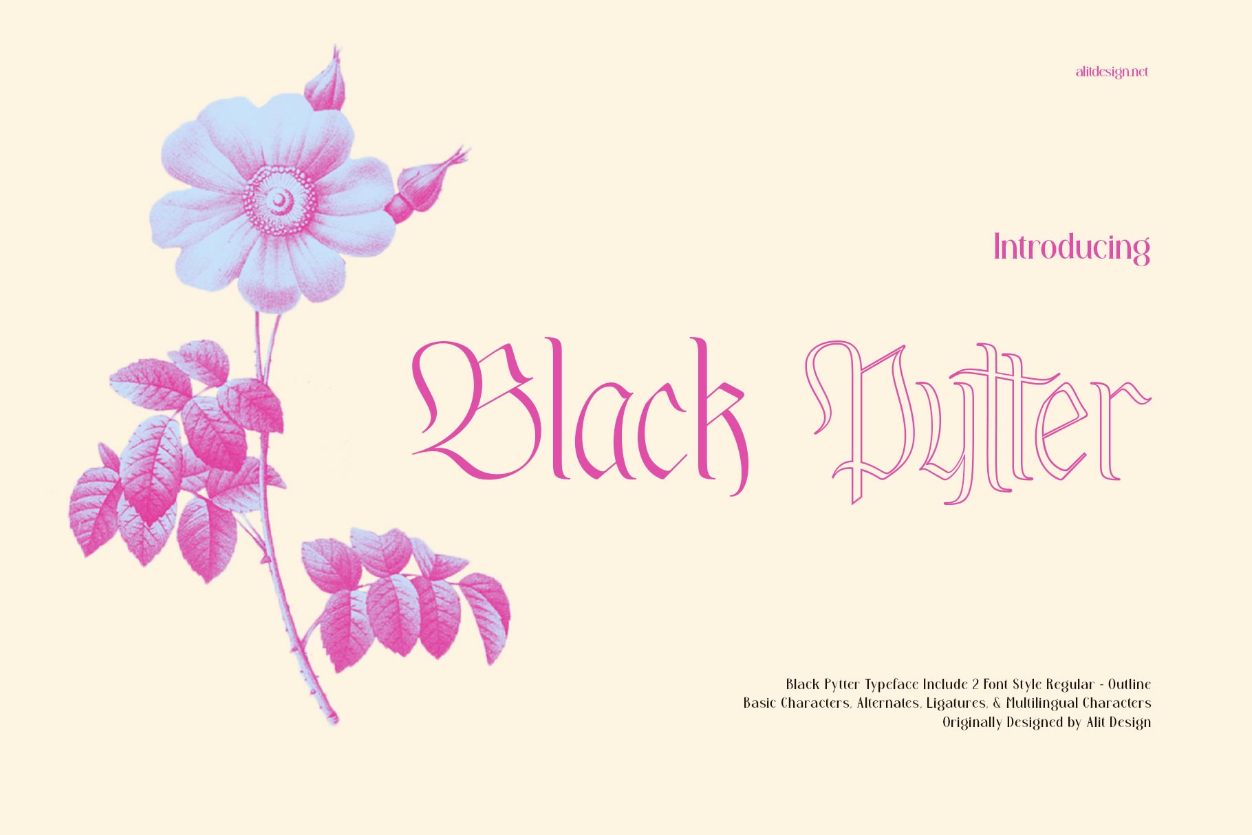 Ejemplo de fuente Black Pytter #1