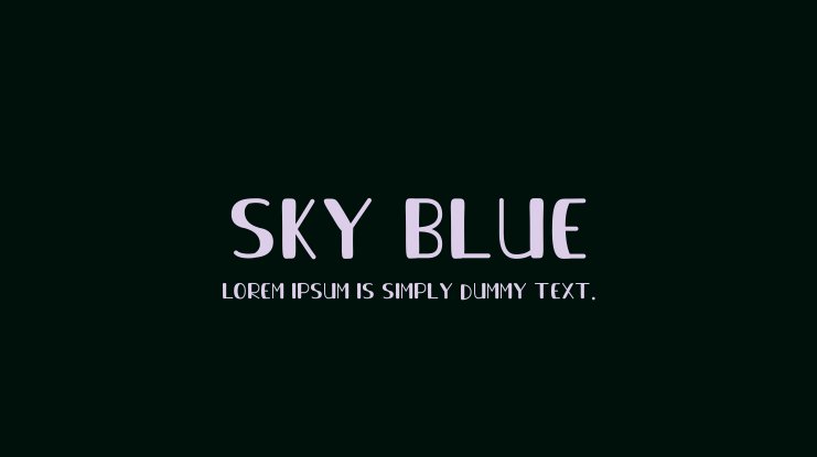 Ejemplo de fuente Blue Sky Standard #1