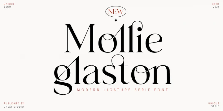 Ejemplo de fuente Mollie Glaston #1