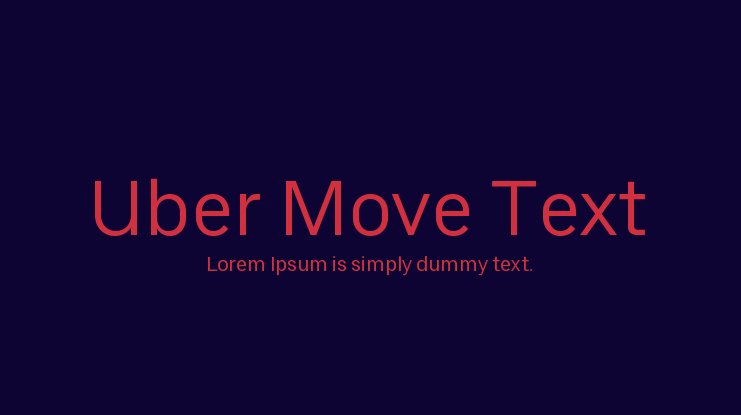 Ejemplo de fuente Uber Move Text AR #1