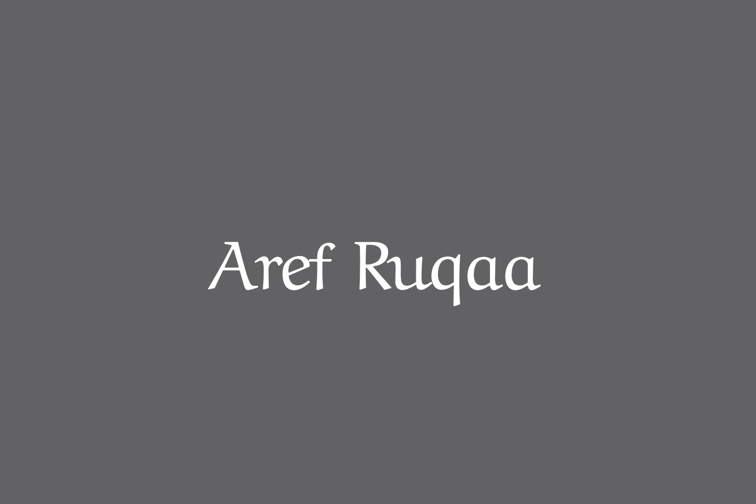 Ejemplo de fuente Aref Ruqaa Ink #2