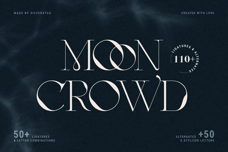 Ejemplo de fuente Moon Crowd #1