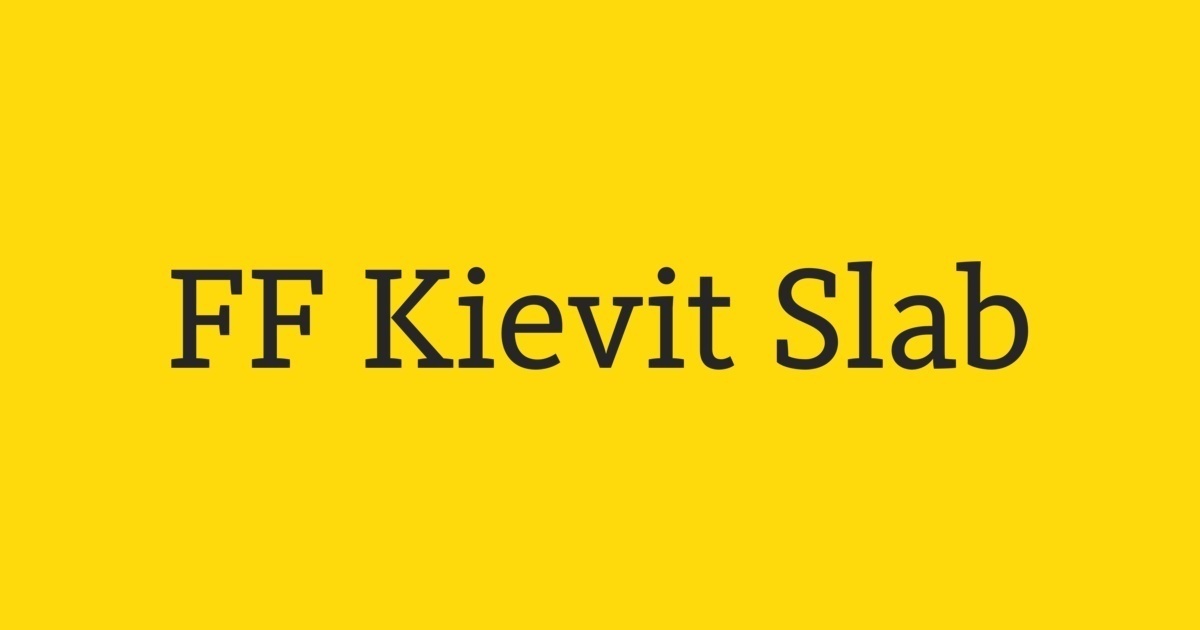 Ejemplo de fuente Kievit Pro #1