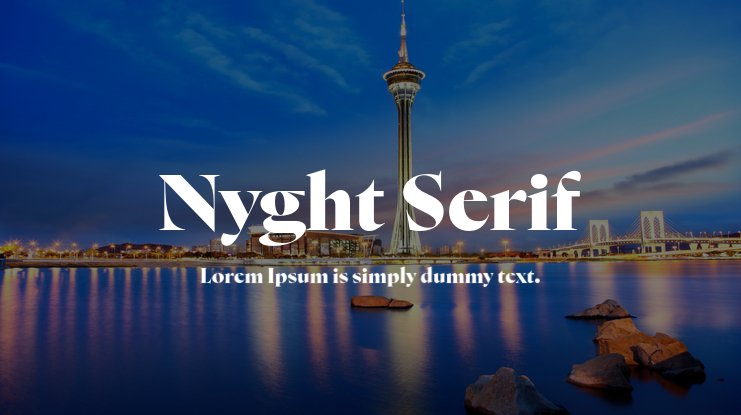 Ejemplo de fuente Nyght Serif #1