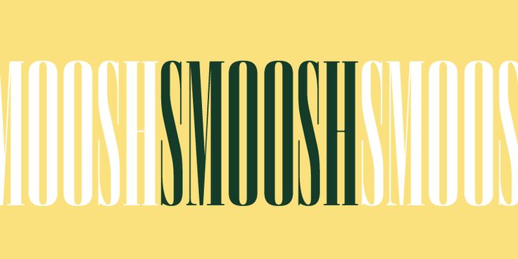 Ejemplo de fuente Smoosh #1