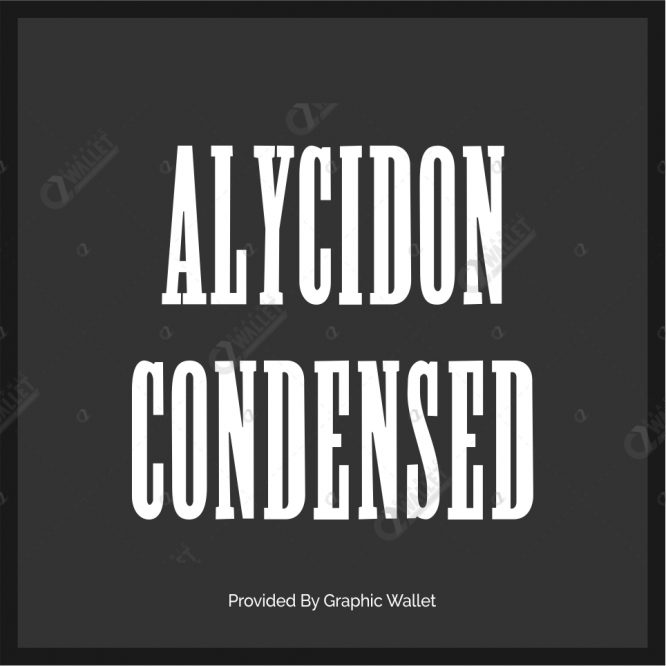 Ejemplo de fuente Alycidon Condensed #1