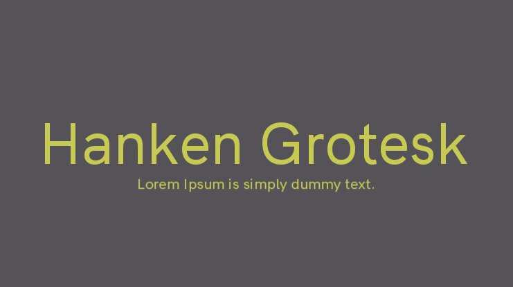 Ejemplo de fuente Hanken Grotesk #1