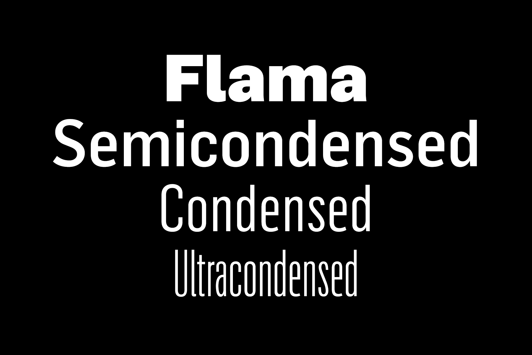 Ejemplo de fuente Flama Condensed #1