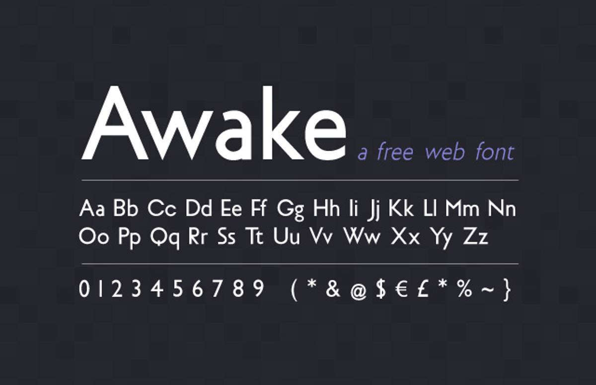 Ejemplo de fuente Awake #1