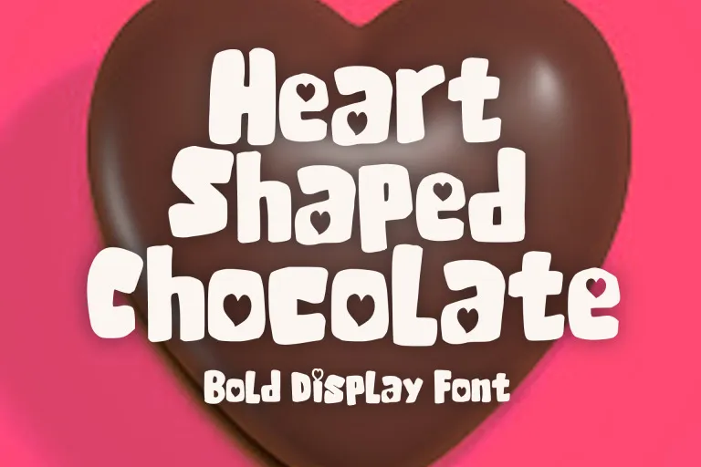 Ejemplo de fuente Heart Shaped Chocolate #1