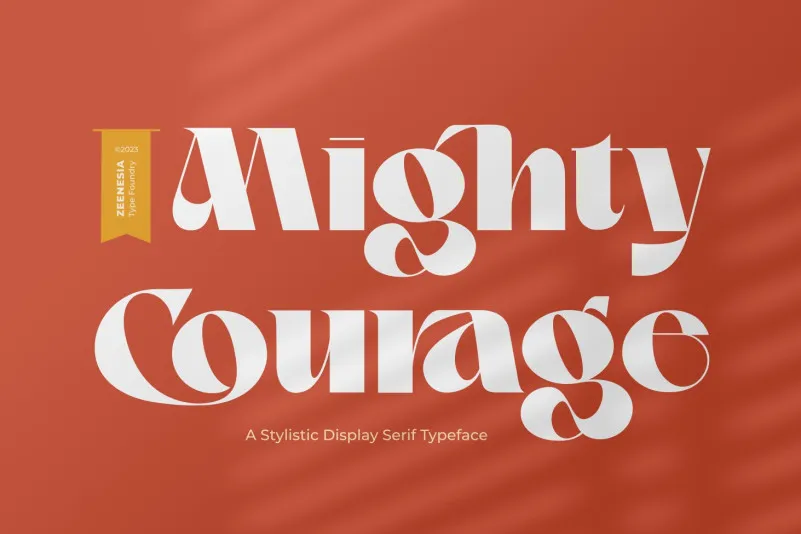 Ejemplo de fuente Mighty Courage #1