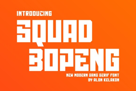 Ejemplo de fuente Squad Bopeng #1