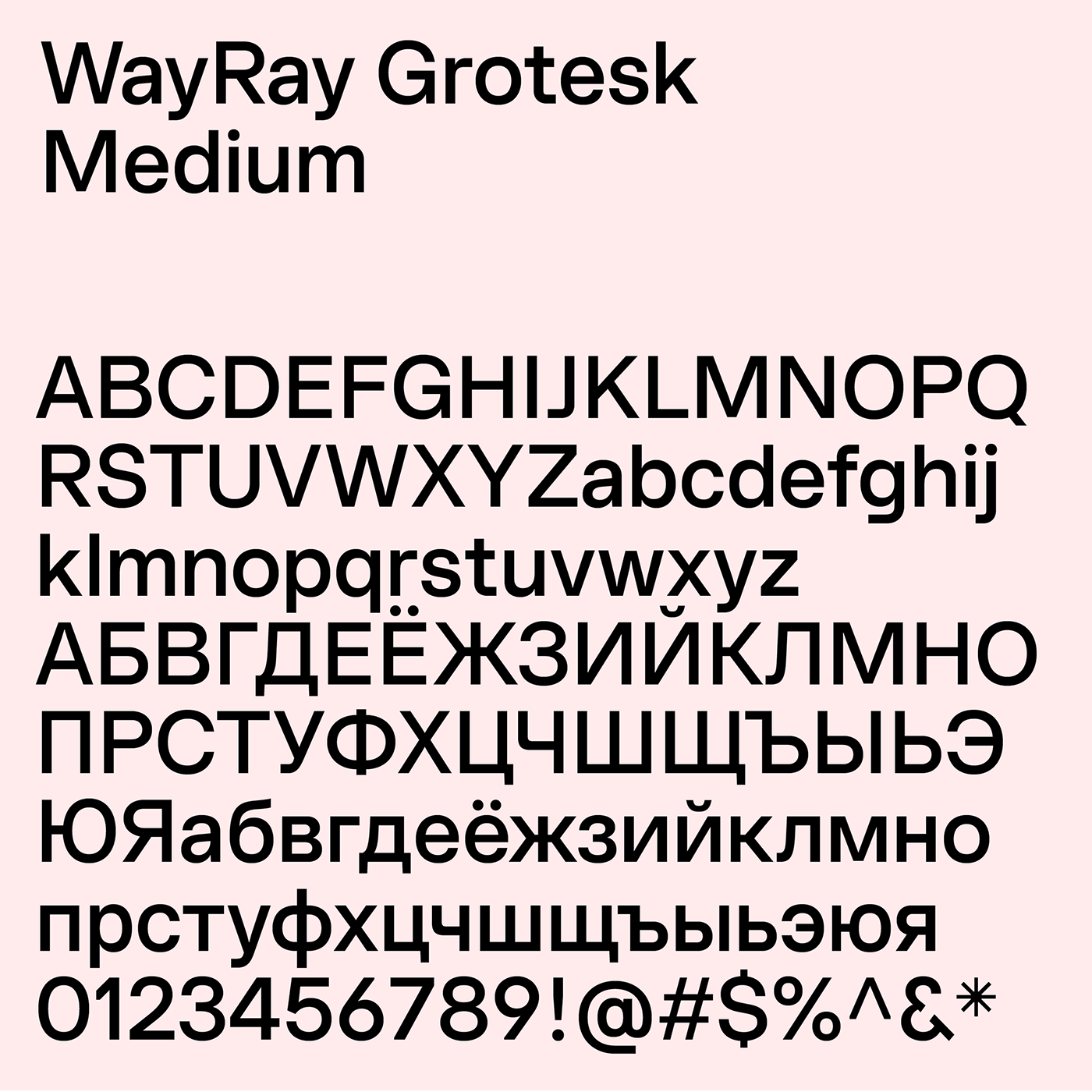 Ejemplo de fuente WayRay Grotesk #1