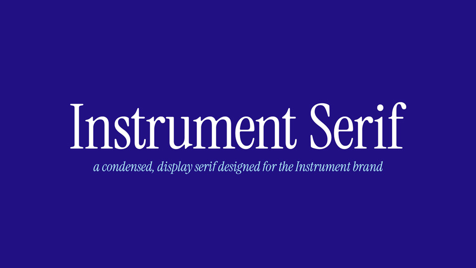 Ejemplo de fuente Instrument Serif #1