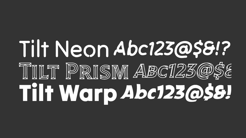 Ejemplo de fuente Tilt Prism #1