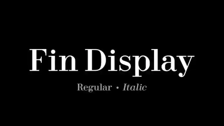 Ejemplo de fuente Fin Serif Display #1