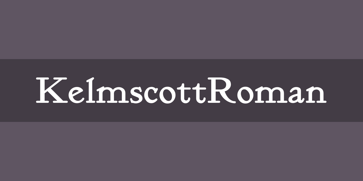 Ejemplo de fuente KelmscottRoman #1