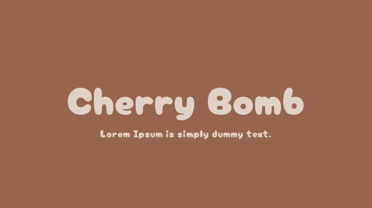 Ejemplo de fuente Cherry Bomb One #1