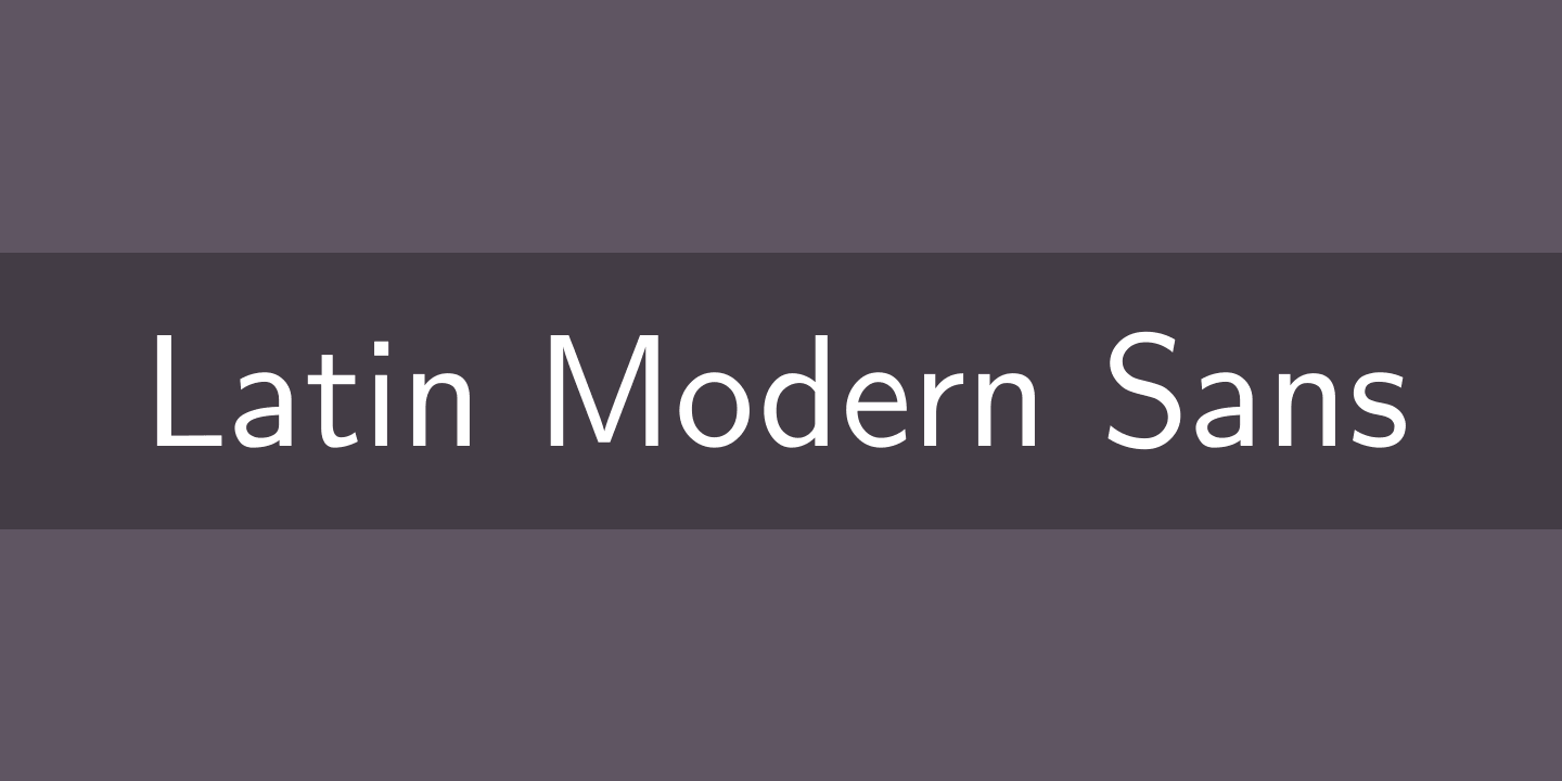 Ejemplo de fuente Latin Modern Sans #1