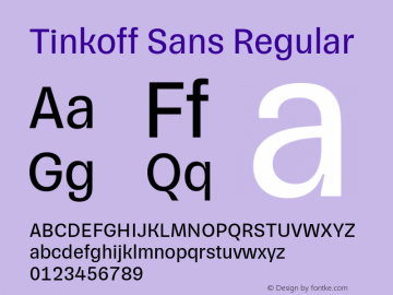 Ejemplo de fuente Tinkoff Sans #1