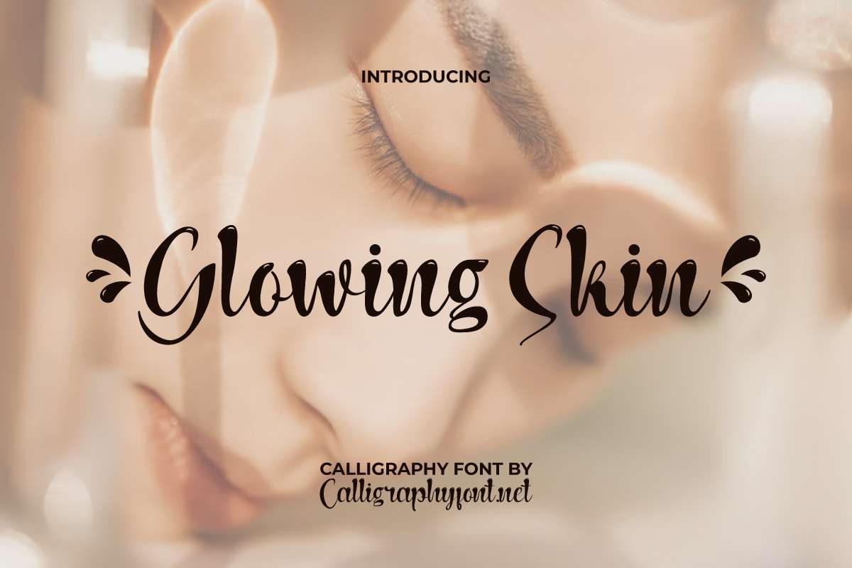 Ejemplo de fuente Glowing Skin #3