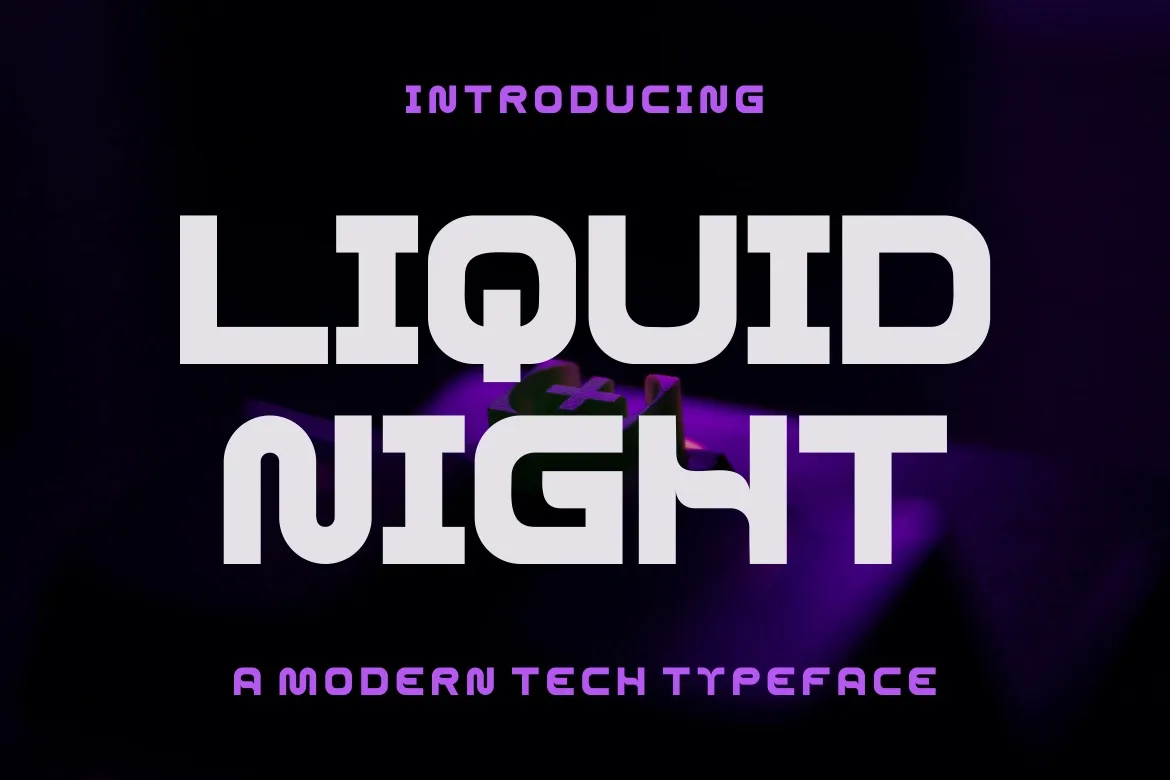 Ejemplo de fuente Liquid Night #1