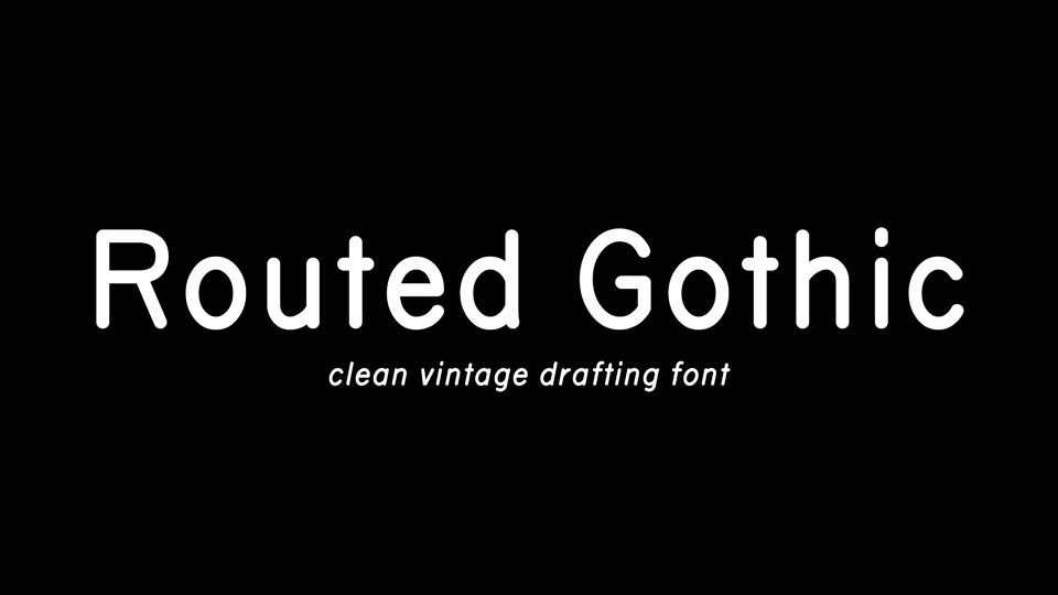 Ejemplo de fuente Routed Gothic #1