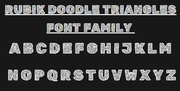 Ejemplo de fuente Rubik Doodle Triangles #1