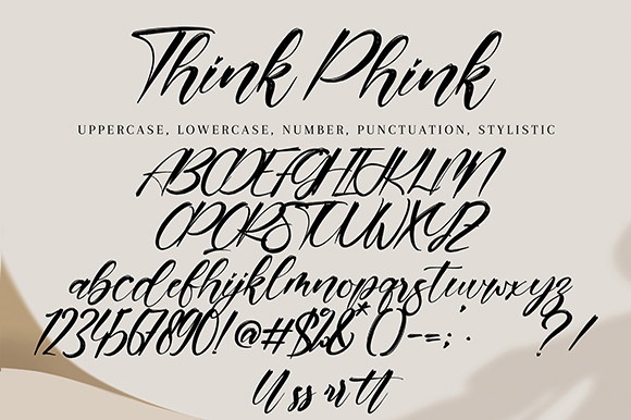 Ejemplo de fuente Think Phink #4