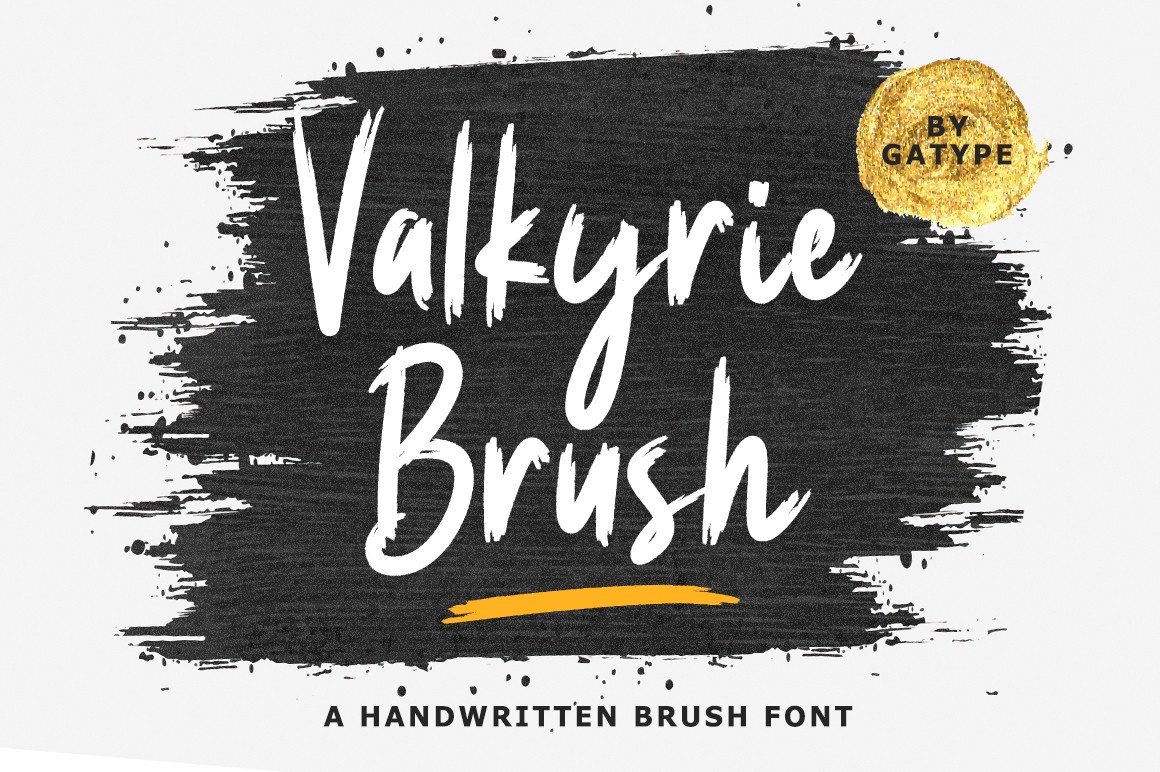 Ejemplo de fuente Valkyrie Brush #1