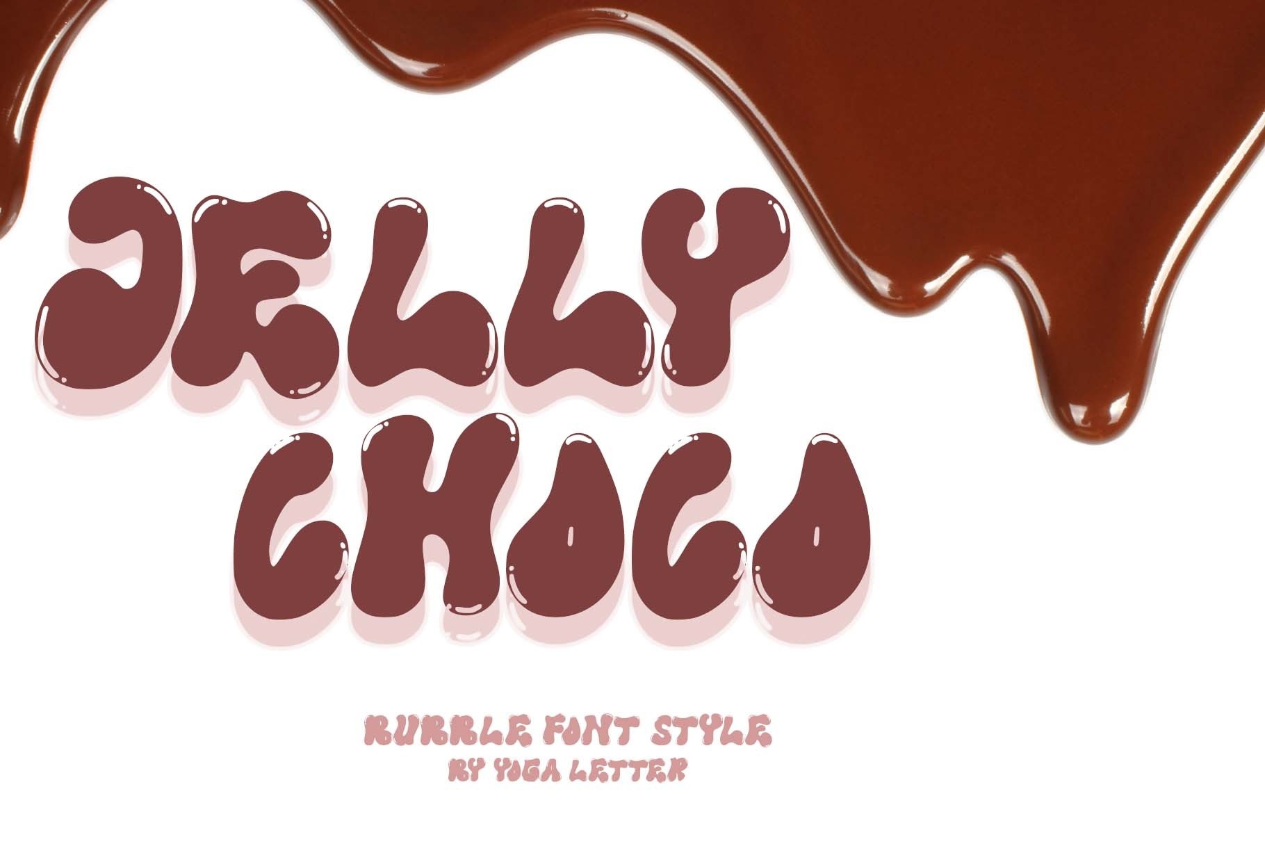 Ejemplo de fuente Jelly Choco #1