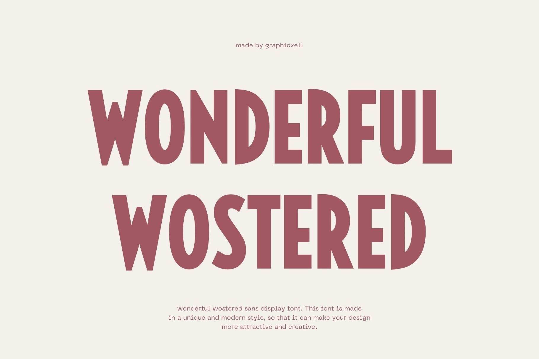 Ejemplo de fuente Wonderful Wostered #1