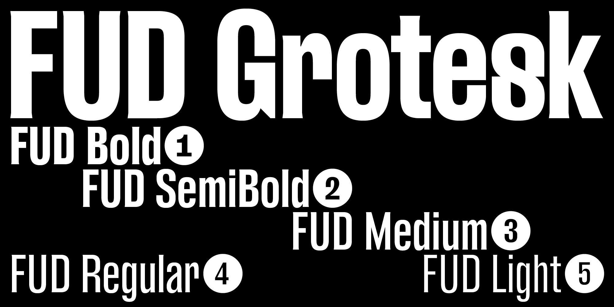 Ejemplo de fuente FUD Grotesk #1