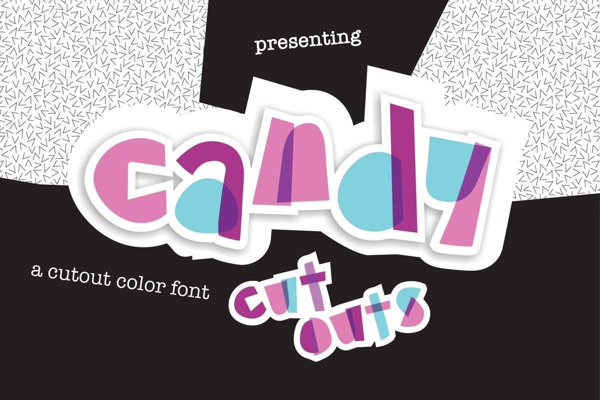 Ejemplo de fuente Candy Cutouts #1