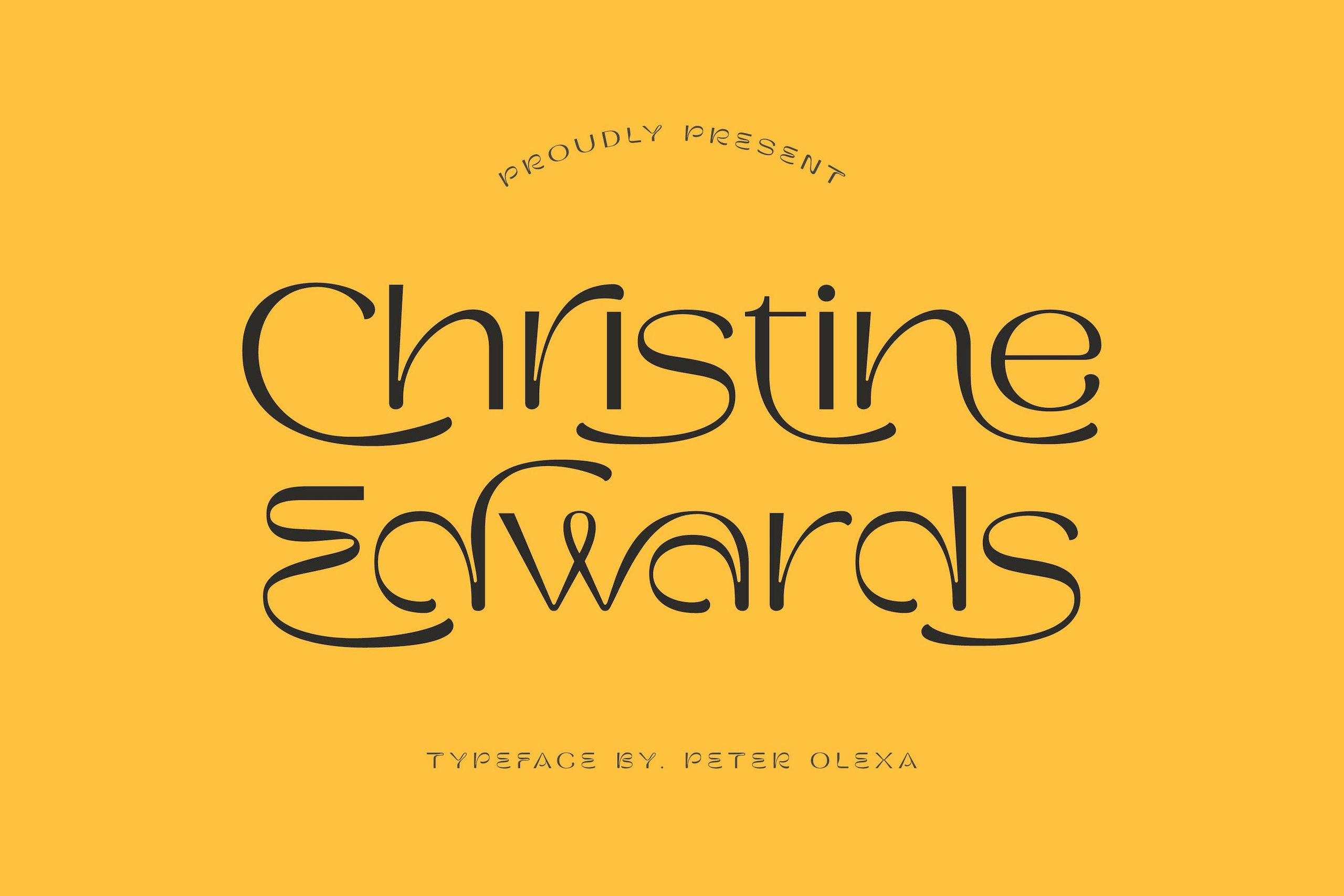 Ejemplo de fuente Christine Edwards #1