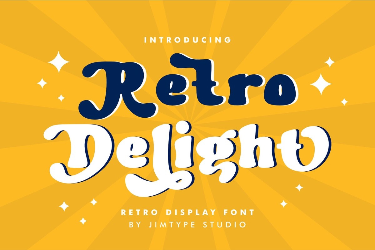 Ejemplo de fuente Retro Delight #1