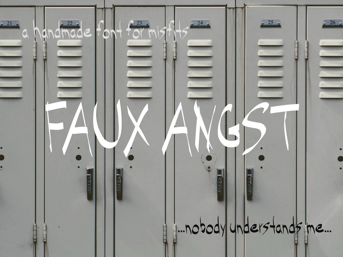 Ejemplo de fuente Faux Angst #1
