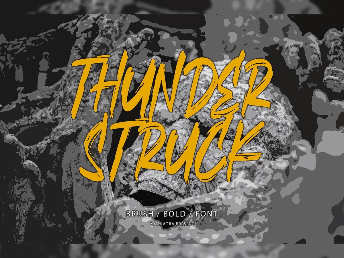 Ejemplo de fuente Thunderstruck #1