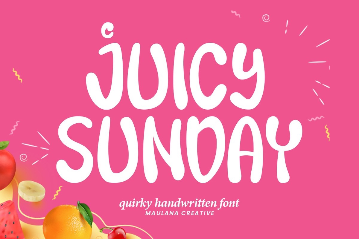 Ejemplo de fuente Juicy Sunday #1