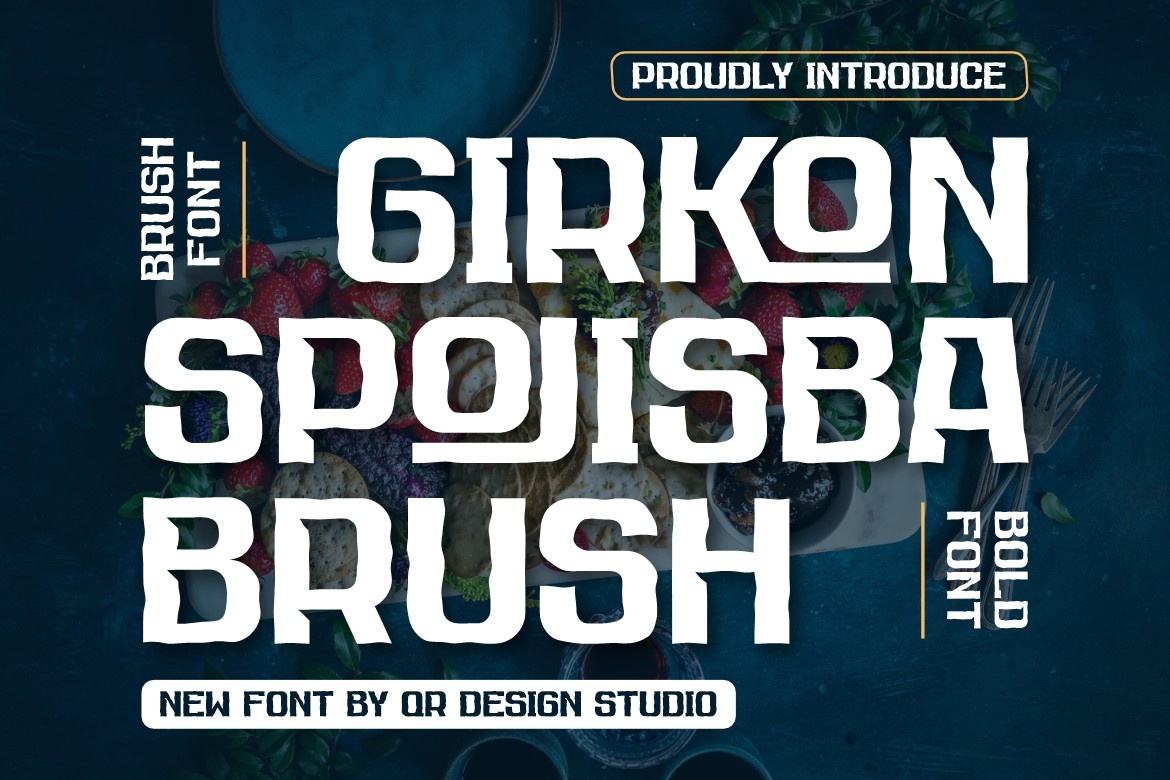 Ejemplo de fuente Girkon Spojisba Brush #1