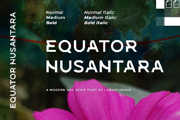 Ejemplo de fuente Equator Nusantara #1