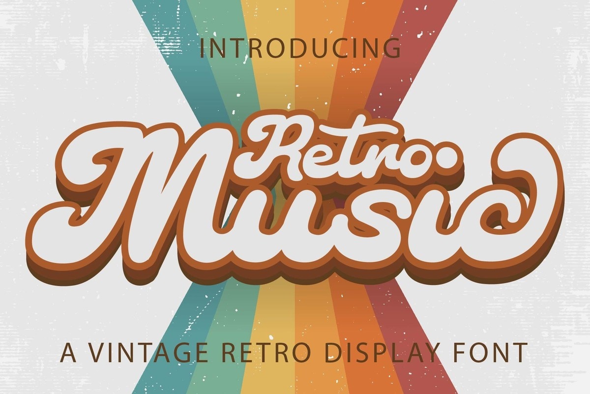Ejemplo de fuente Retro Music #1